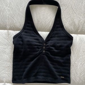Black Hollister halter top